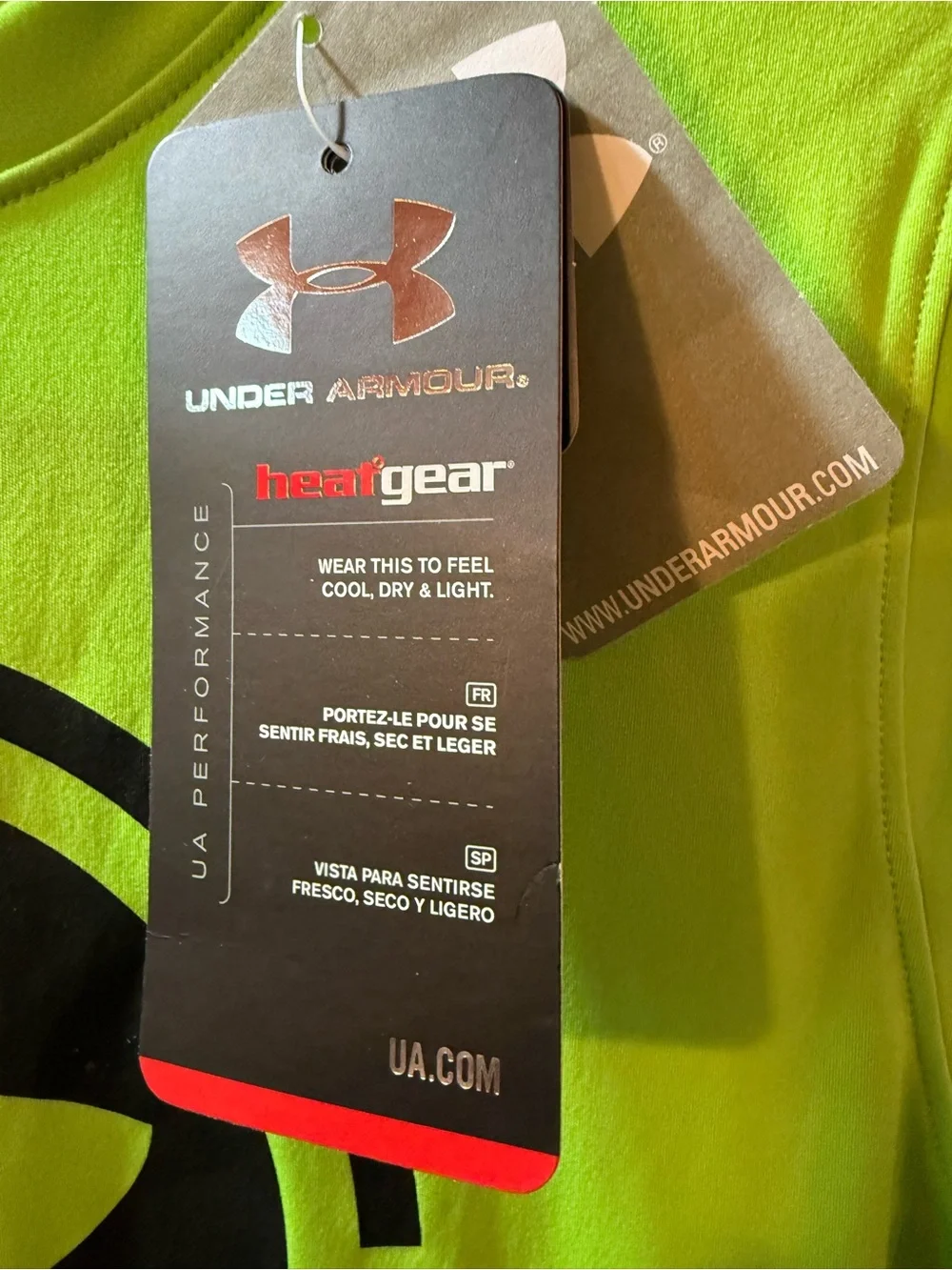 Under Armour Boy’/  Lime Green Combine Heatgear Short Sleeve Shirt